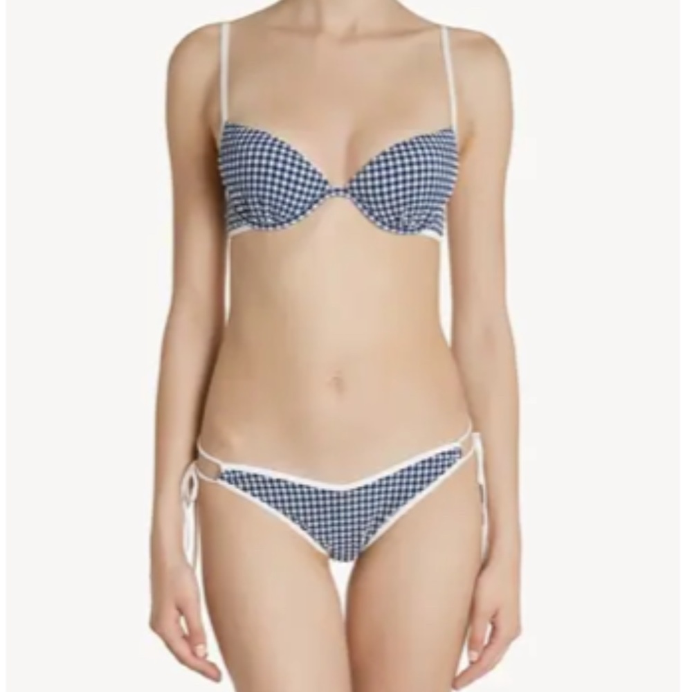 La Perla gingham retro swim suit string bikini